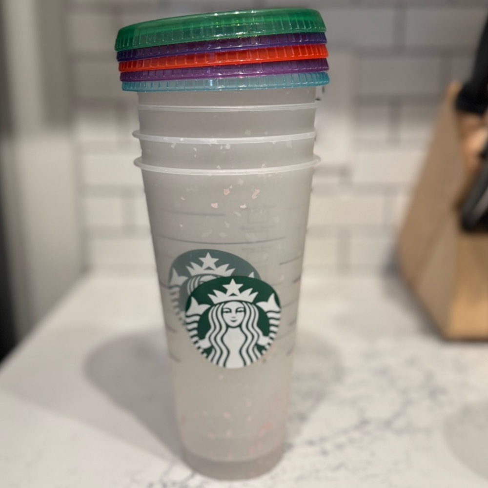 Set of 5 Starbucks Color Changing Cold Cups